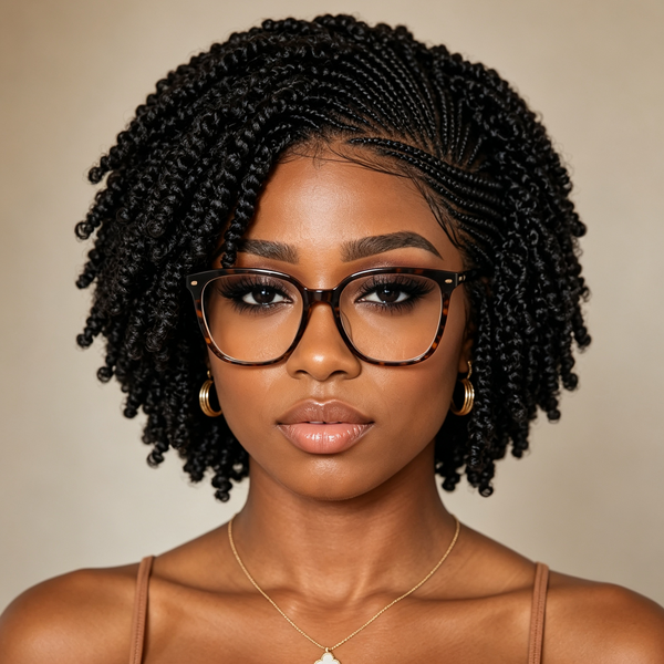 Bequeen 3 Color Savage Side Part Curly Full Lace Braid Wig