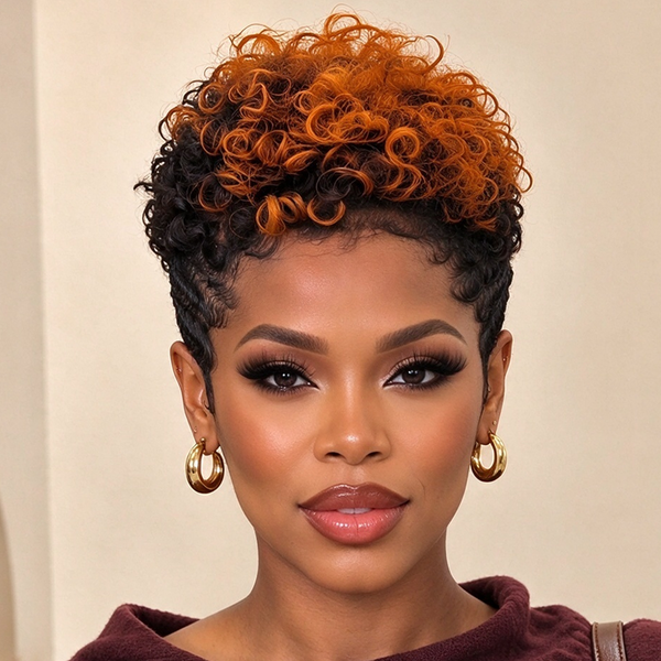 Bequeen Sexy Highlight Curly Short Wig