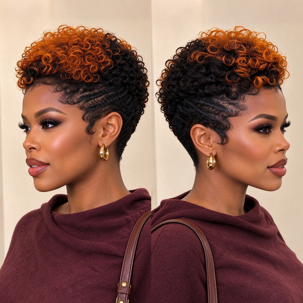 Bequeen Sexy Highlight Curly Short Wig