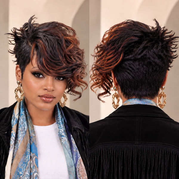 Bequeen Sexy Highlight Side Part Wavy Short Wig