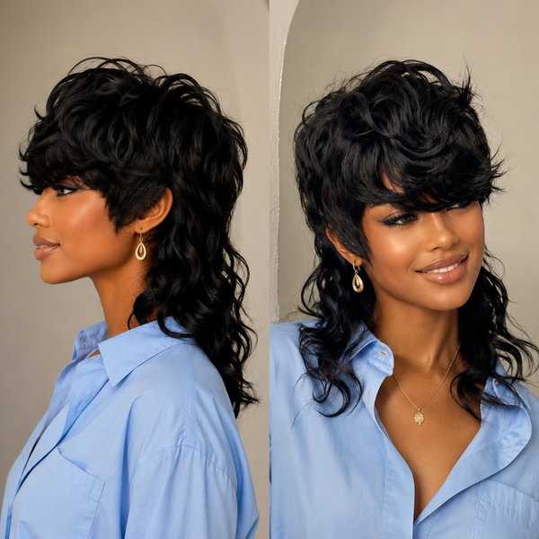 Bequeen Sexy Long Wave Mullet Wig