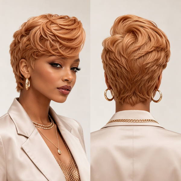 Bequeen Sexy Side Part Wave Pixie Lace Wig