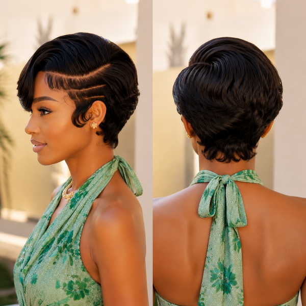 Bequeen Sharp Cut Pixie Full Lace Wig