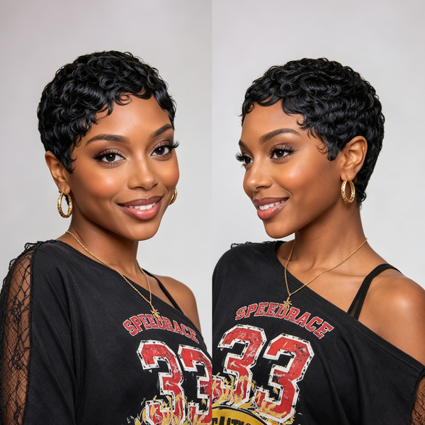 Bequeen Short Pixie Cut Full Lace Wig