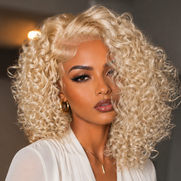 Bequeen Side Part Black Bouncy Bob Wig