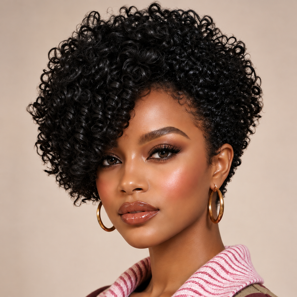 Bequeen Side Part Short Cut 1B/#33 Frontal Lace Wig