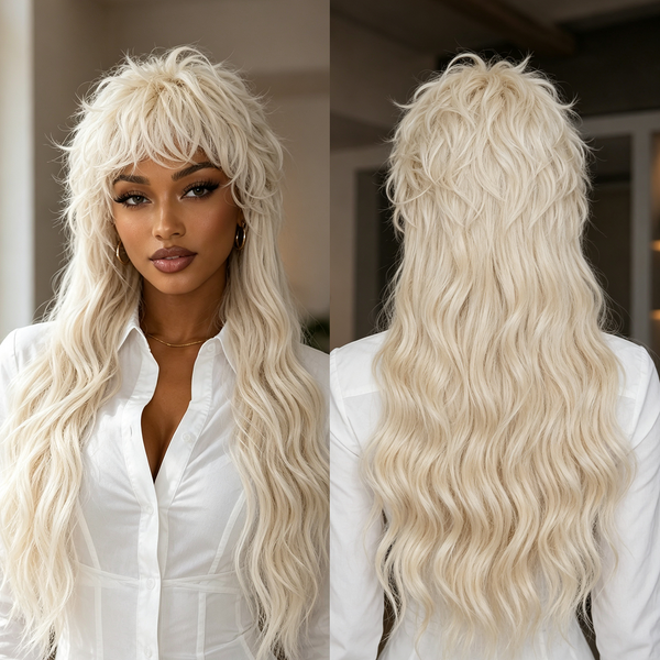 Bequeen Silver Color Mullet Glueless Wig