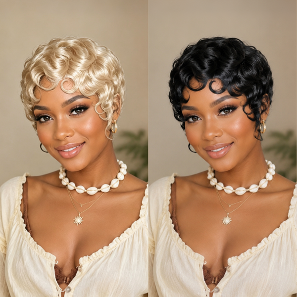 Bequeen Vintage Short Curly Full Lace Wig-2