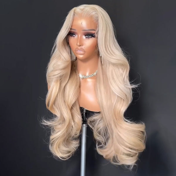 Bequeen 13X4 HD Lace Blonde Champagne Body Wave Glueless Customized Wig