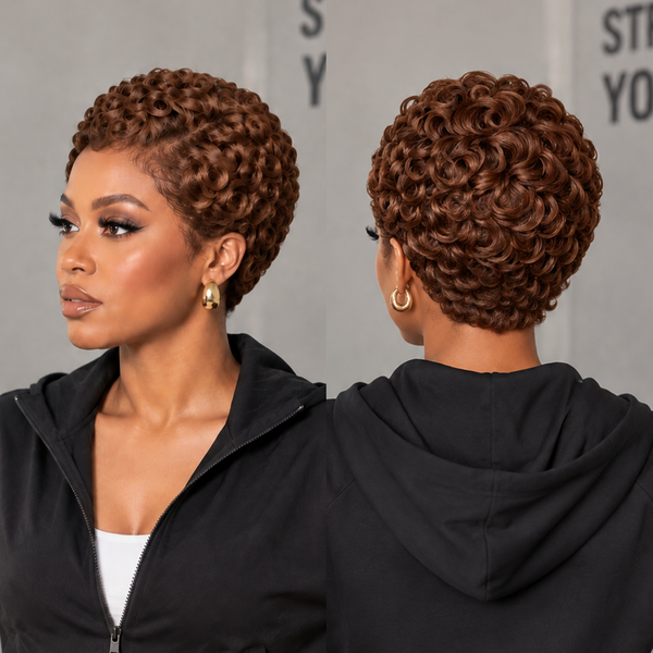Bequeen 13X4 Lace Side Part Small Finger Wave Style Wig For Black Women