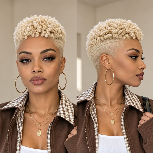 Bequeen #613 Color TWA Style Topper Unit 100% Human Hair