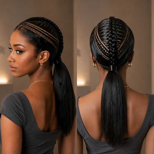 Bequeen Braid Low Ponytail 20 inch Full Lace 100% Human Hair