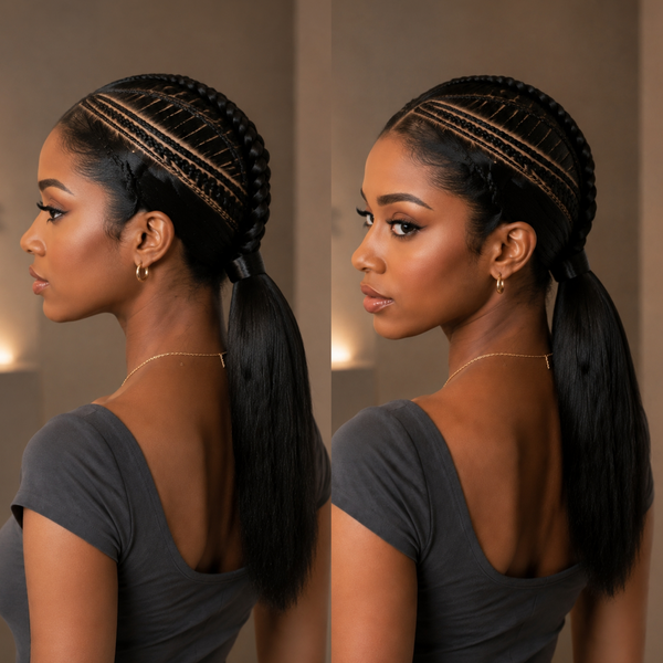 Bequeen Braid Low Ponytail 20 inch Full Lace 100% Human Hair