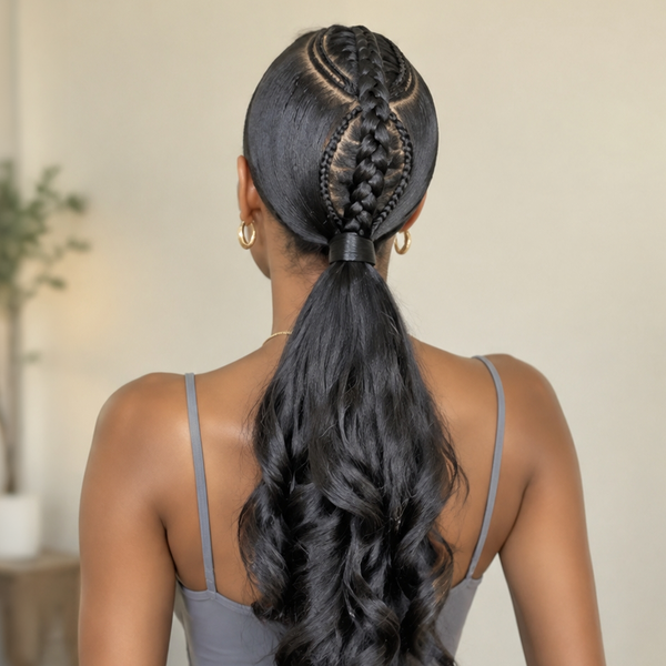 Bequeen Braid Low Ponytail 26 inch Full Lace 100% Human Hair
