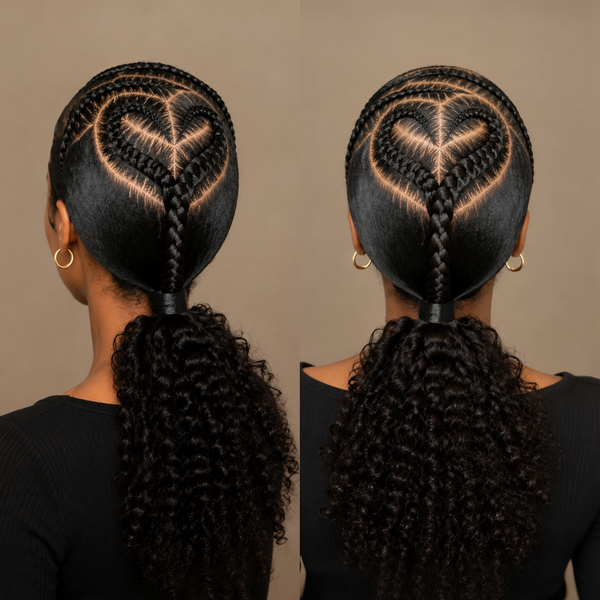 Bequeen Braid Low Ponytail 20 inch Loose Wave Style Full Lace 100% Human Hair