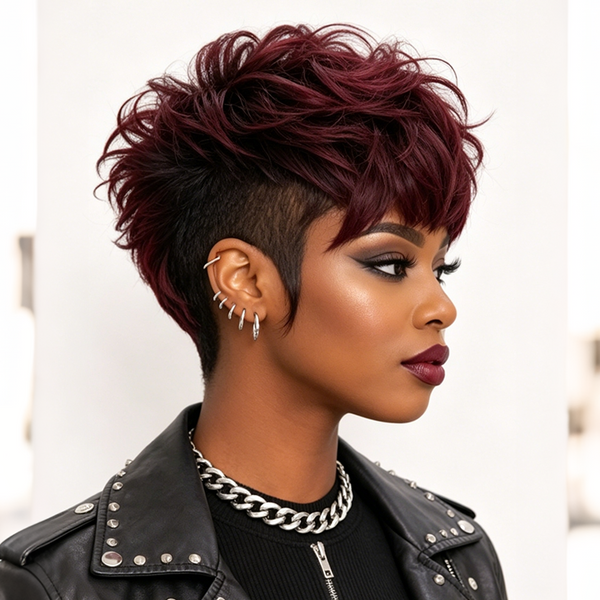 Bequeen Burgundy Color Machine Made Topper
