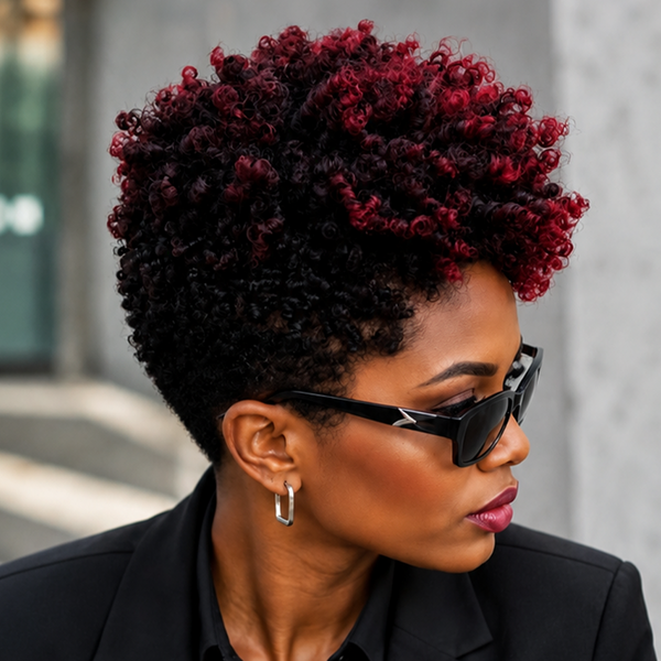Bequeen Burgundy Short Cut Elegance Pixie Lace Wig