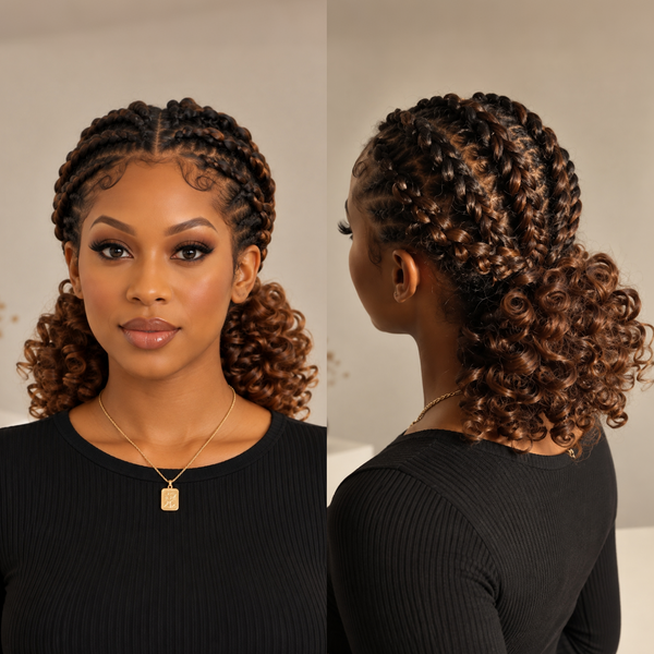 Bequeen Chic Mixed #27 Curly Wave Style Braided Lace Wig