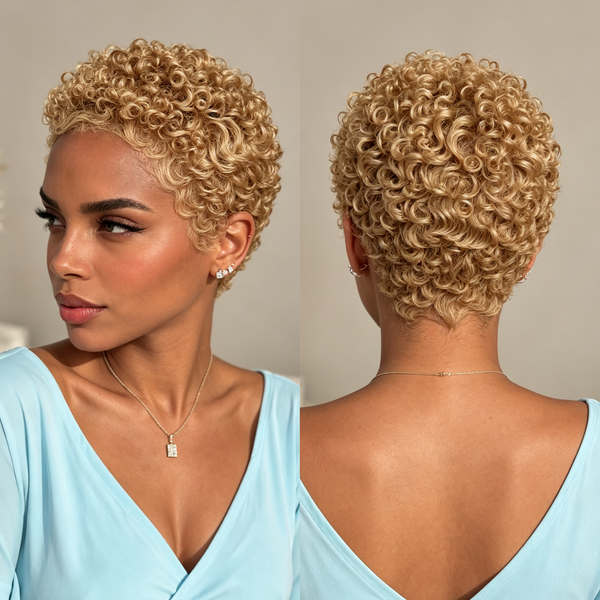 Bequeen Chic Small Finger Wave 13×4 Lace Pixie Full Cap Wig