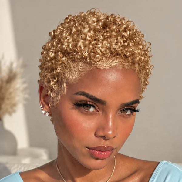 Bequeen Chic Small Finger Wave 13×4 Lace Pixie Full Cap Wig