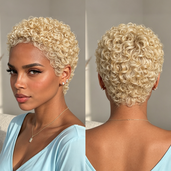 Bequeen Chic Small Finger Wave 13×4 Lace Pixie Full Cap Wig