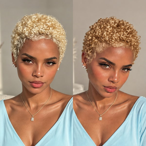 Bequeen Chic Small Finger Wave 13×4 Lace Pixie Full Cap Wig