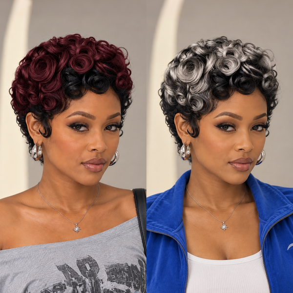 Bequeen Finger Wave Fashion Machine Made Glueless Full Cap Wig