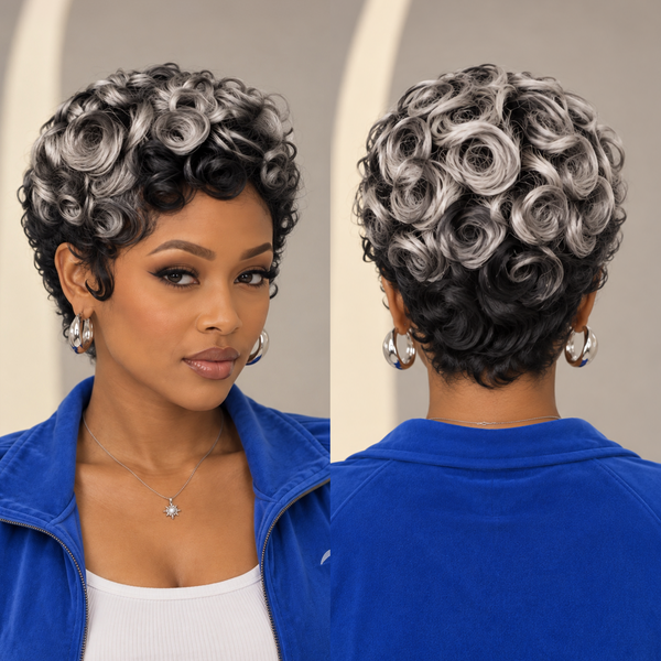 Bequeen Finger Wave Fashion Machine Made Glueless Full Cap Wig