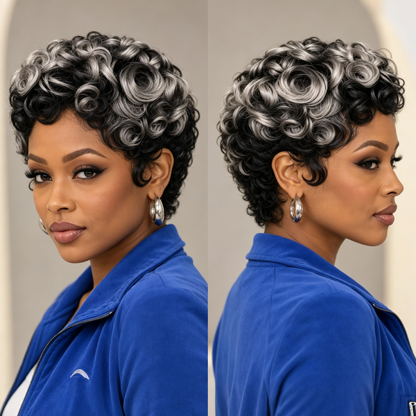 Bequeen Finger Wave Fashion Machine Made Glueless Full Cap Wig
