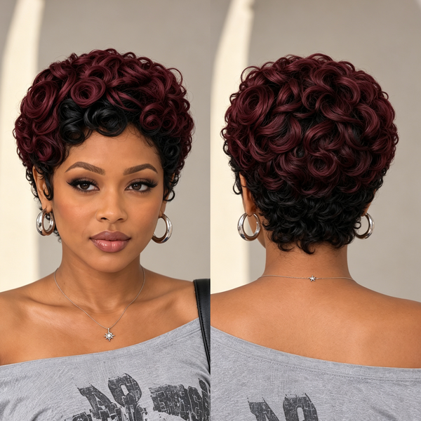 Bequeen Finger Wave Fashion Machine Made Glueless Full Cap Wig