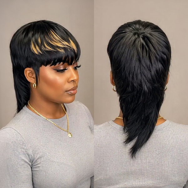 Bequeen Highlight Golden Natural Style Long Mullet