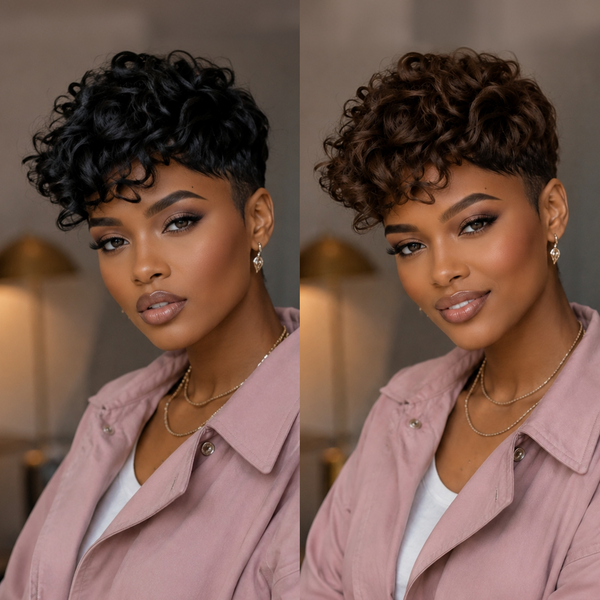 Bequeen Natural Wave Style Short Cut Pixie Wig For Black Women