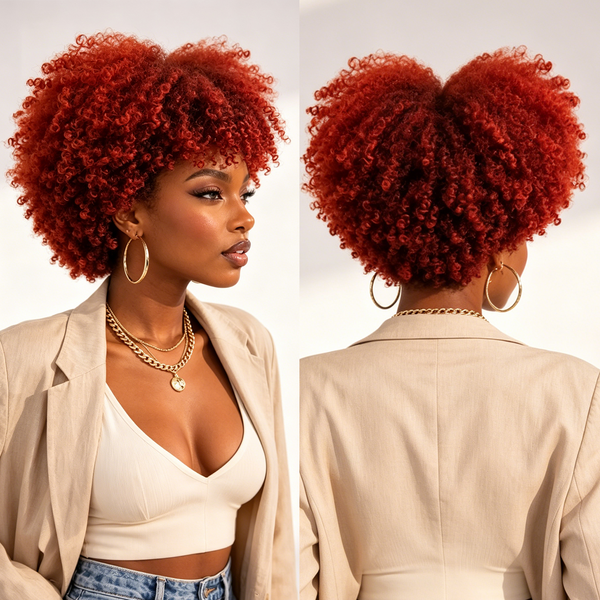 Bequeen Orange #350 Special Heart Cut Vibrant Curly For Black Women