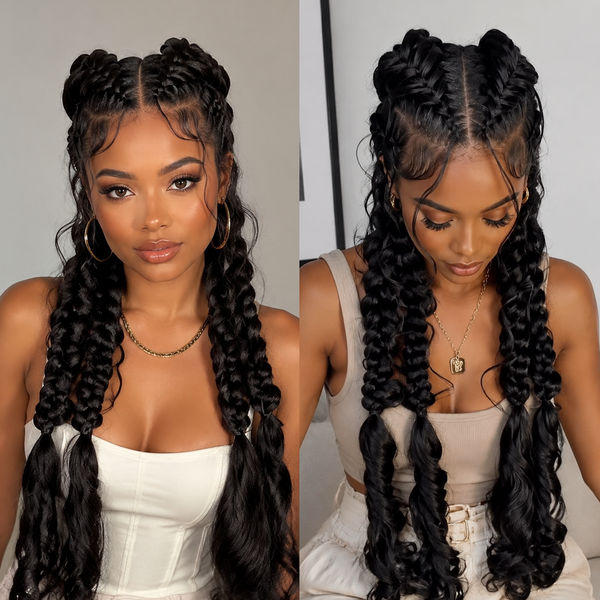 Bequeen Sexy Braid Full Lace PonyTail 100% Human Hair 30 inch Wig