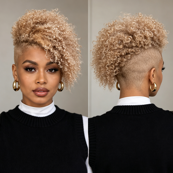 Bequeen Sexy Side Part 100% Human Hair No Lace Topper Unit-1