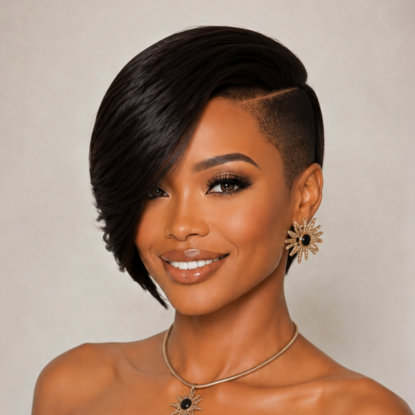 Bequeen Sexy Side Part 100% Human Hair No Lace Topper Unit