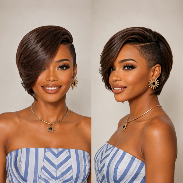 Bequeen Sexy Side Part 100% Human Hair No Lace Topper Unit