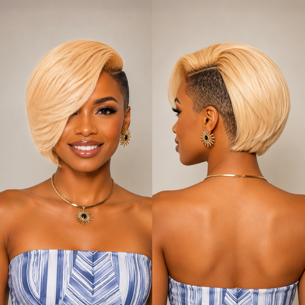 Bequeen Sexy Side Part 100% Human Hair No Lace Topper Unit