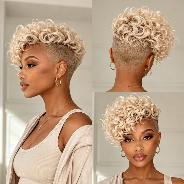 Bequeen Summer #613 Color Side Part Finger Wave Machine Made Topper