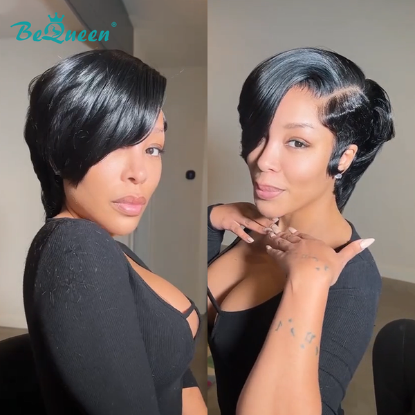 Bequeen Side Part Natural Frontal Lace Wig
