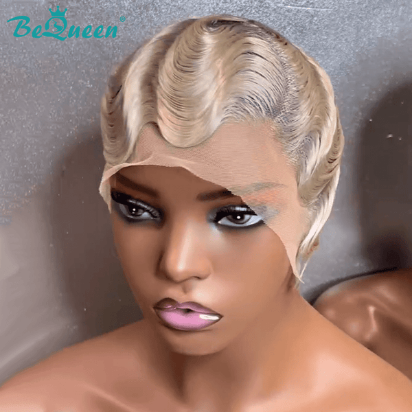 BeQueen Wig PIXIE WIGS Bequeen 13*4 Lace Frontal Water Wavy Pixie Wig