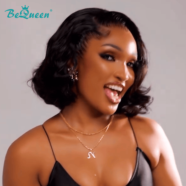 BeQueen Wig Luxurious Customized Wigs Bequeen 1B Classic Natrual Style Bob Wig