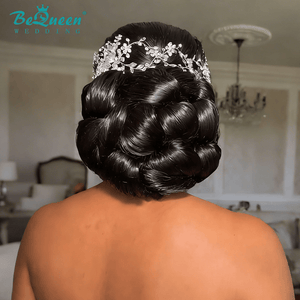 BeQueen Wig WEDDING WIG BeQueen 1B Full Lace Braid-Up Wedding Wig