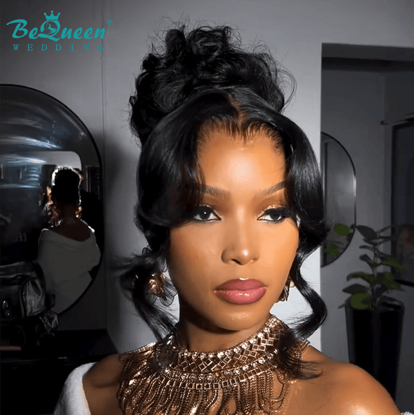 BeQueen Wig WEDDING WIG BeQueen 1B Lace Front Braid-Up Wig-1