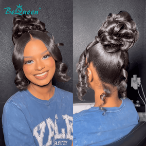 BeQueen Wig WEDDING WIG BeQueen 1B Lace Front Braid-Up Wig-2