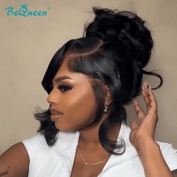 BeQueen Wig WEDDING WIG BeQueen 1B Lace Front Braid-Up Wig