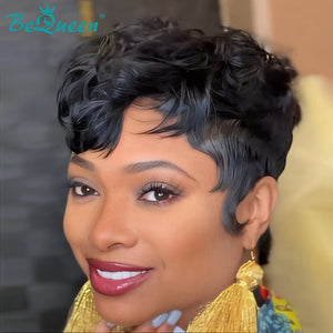 BeQueen Wig FULL LACE WIG Bequeen 1B Natural Black Wave Full Lace Wig