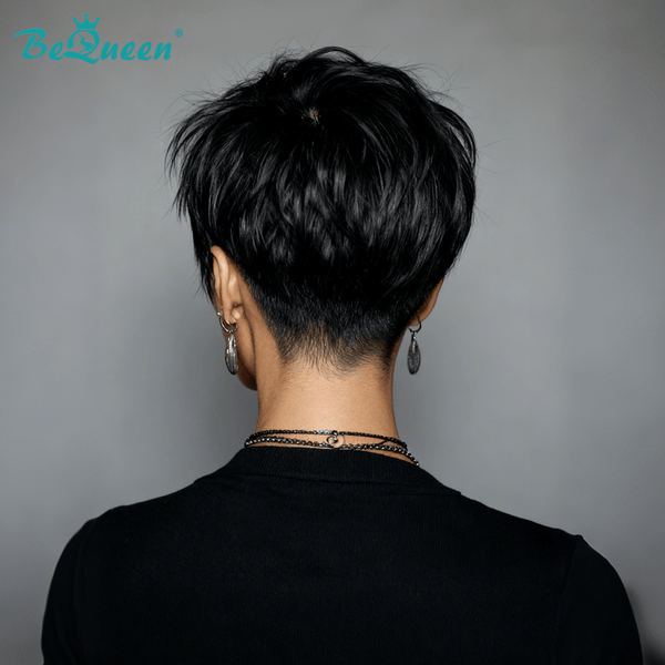 BeQueen Wig TOPPER & MOHAWK Bequeen 1B Neat Natrual Style Topper