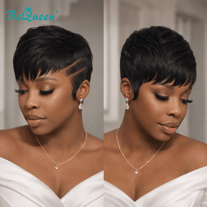 BeQueen Wig PIXIE WIGS Bequeen 1B Short Pixie Cut Fashion Lace Wig
