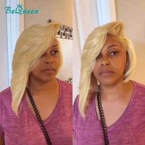 BeQueen Wig Bequeen 613 Blonde Side Part Special Lace Bob Wig